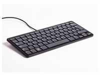 offizielle Raspberry Pi Tastatur, DE-Layout, inkl. 3 Port USB Hub, schwarz/grau