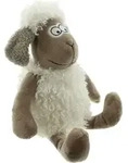 T&uuml;rstopper Schaf flauschig schwer &ndash; T&uuml;rpuffer - Wei&szlig;/Taupe