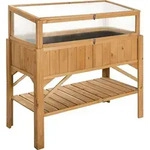 tectake&reg; Hochbeet aus Holz, mit Ablage und Fr&uuml;hbeet-Aufsatz 119 x 57 x 124 cm -