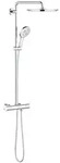 GROHE Rainshower SmartActive 130, 111,8 cm, 1,75 m, Wand, Chrom, G1/2 - Silber