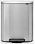 BRABANTIA Tretm&uuml;lleimer Bo 2 Eimer 30+.30 L Mattstahl - Silber