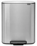 Brabantia Bo Treteimer 60l Mattstahl - Silber
