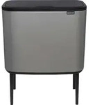 Brabantia M&uuml;lleimer Bo Touch Bin Mineral Concrete Grey, 3 x 11 L - Grau