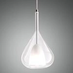 Fabas Luce - Lila LED-Pendelleuchter aus Metall und transparentem Borosilikatglas