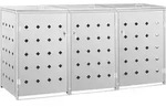 vidaXL M&uuml;lltonnenbox f&uuml;r 3 Tonnen 240 L Edelstahl - Silber