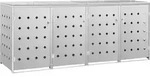 vidaXL M&uuml;lltonnenbox f&uuml;r 4 Tonnen 240 L Edelstahl - Silber