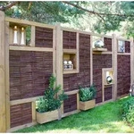 Zaun Hauptelement Weidengeflechtzaun Labo-3D 180 x 180 cm braun - Naturbelassen