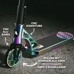 Stunt Scooter Genesis Pro X Competition - Rainbow - Bunt