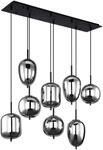 Globo Lighting H&auml;ngeleuchte Metall schwarz, matt, Glas, Kabel PVC schwarz, H&ouml;he
