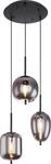 Globo Lighting H&auml;ngeleuchte Metall schwarz, Glas, Kabel PVC schwarz, H&ouml;he...