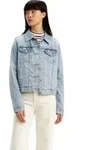 Stylische Damen-Sportjacke Blau im Used-Look mit praktischen Taschen - Blau - M