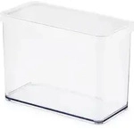 Premium Dose rechteckig 2,1 l LOFT, Farbe:Transparent / Wei&szlig; - Transparent/Wei&szlig;