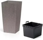 NABBI Hoch blumentopf aus kunststoff DRTS400 40 cm - Mokka - Braun