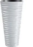Blumentopf mit Einsatz SAND Slim 400, 390x750 mm, Wei&szlig; - Wei&szlig;