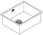 GROHE 31574SD1, GROHE K700U 60-S, Aufsatzwanne, Rechteckig, Edelstahl, Edelstahl, 1