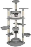 tectake&reg; Kratzbaum Fippi 201 cm inklusive Spielkordel und Kippschutz - Grau