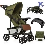 Lionelo Emma Buggy klein zusammenklappbar Kinderwagen mit Liegeposition Gr&uuml;n - Gr&uuml;n