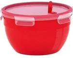 EMSA Clip&Micro Mikrowellendose 1,1 L rund - Rot/Transparent