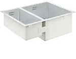 GROHE K700U 60-S, Aufsatzwanne, Rechteckig, Edelstahl, Edelstahl, 1,5 Becken,