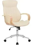 CLP B&uuml;rostuhl ergonomisch Melilla H&ouml;henverstellbar und Drehbar natur/creme -...