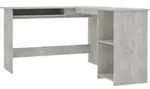 vidaXL Eckschreibtisch in L-Form Betongrau 120x140x75 cm Holzwerkstoff - Grau