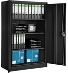tectake&reg; Aktenschrank abschlie&szlig;bar 140 x 90 x 40 cm - Schwarz