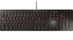 CHERRY KC 6000 SLIM, Volle Gr&ouml;&szlig;e (100%), Kabelgebunden, USB, Schwarz - Schwarz