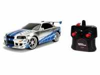 Jada Toys Fast & Furious RC-Auto, 2002 Nissan Skyline GT-R, R34, Ferngesteuertes