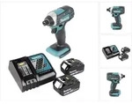 Makita DTD 152 RG Akku Schlagschrauber 18 V 165 Nm + 2x Akku 6,0 Ah + Ladeger&auml;t