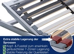 Lattenrost BeSports Duo Powerflex KF, 28 Leisten, Kopf- und Fu&szlig;teil manuell