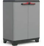 KIS Stilo, Schwarz, Grau, Rot, 1 Regale, Bodenstehend, Universal, 2 T&uuml;r(en),