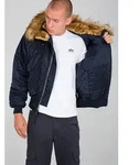 Alpha Industries 45P Hooded Custom Bomberjacke f&uuml;r Herren Rep.Blue - Blau - XXL
