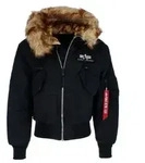 Alpha Industries Jacke 45P Hooded Custom, Farbe:black/reflective, Gr&ouml;&szlig;e:XL -