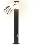 Grafner Wegeleuchte mit 2 Steckdosen, H&ouml;he: 100 cm, Aluminium, E27, schwarz