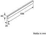 Siemens LZ46551, Lenker, Edelstahl, 598 mm, 40 mm, 1 St&uuml;ck(e) - Silber