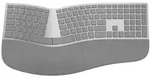 Microsoft Surface Ergonomic Keyboard, Kabellos, Bluetooth, Grau - Grau