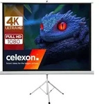 celexon basic Stativ-Leinwand 110" | 200x200 cm 1:1 | mobile transportable 4K,