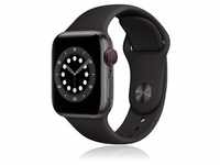 Apple Watch Series 6 Edelstahl Cellular Graphite, Sport Band Black, M06X3FD/A,...