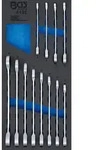 BGS technic Tool Tray 1/3: Ratchet Combination Wrench Set, 1,61 kg