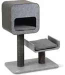 Karlie Tinka Kratzbaum - Filz/Sisal - Grau - 60x40x82 cm - Schwarz