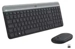 Logitech Slim MK470, Volle Gr&ouml;&szlig;e (100%), Kabellos, RF Wireless, QWERTY, Graphit,