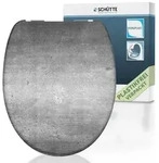 SCH&Uuml;TTE WC Sitz INDUSTRIAL GREY, Duroplast Toilettendeckel mit Absenkautomatik,