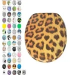 SANILO&reg; WC-Sitz Leopardenfell, Toilettendeckel direkt vom Hersteller, Klodeckel,