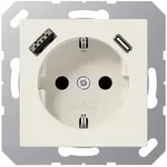 Jung SCHUKO Steckdose mit USB Typ AC A1520-15CA (A1520-15CA) - Wei&szlig;