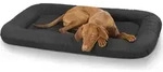 Cuddlewuff Kunstleder Hundebett Jerry XXL 120 x 85 schwarz