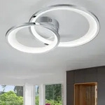 LED Deckenleuchte GRANADA, Chrom Breite 59cm - Silber