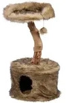 dobar Design-Kratzbaum "Ruby" mit Naturstamm und Spielball, Katzenm&ouml;bel mit