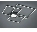 Gro&szlig;e LED Deckenleuchte HYDRA dimmbar & extra flach, Chrom 65 x 65cm - Schwarz