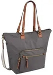 Camel Active Damen Schultertasche/ Shopper BARI Grau Textil-Kunstleder-Mix- - Grau