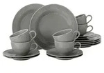 Seltmann Weiden Kaffeeservice 18-teilig BTR Beat Perlgrau 001.751396 - Grau